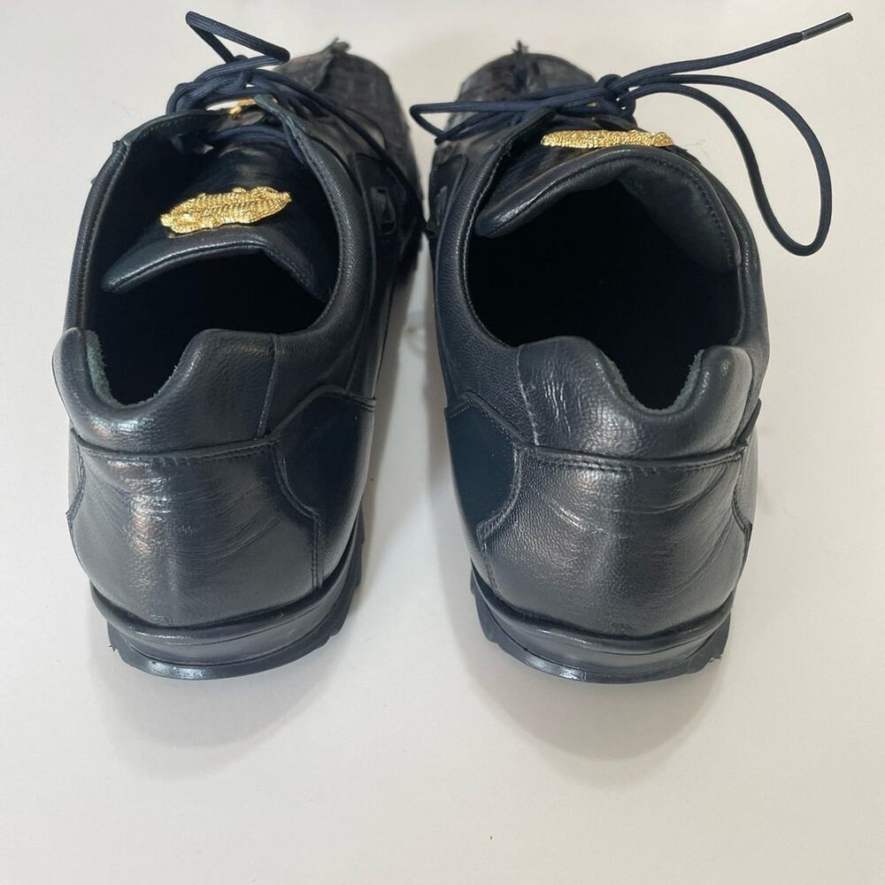 Studio Belvedere Hornback/Calf Men’s Size 10 Shoes Night Blue - Picture 3 of 12